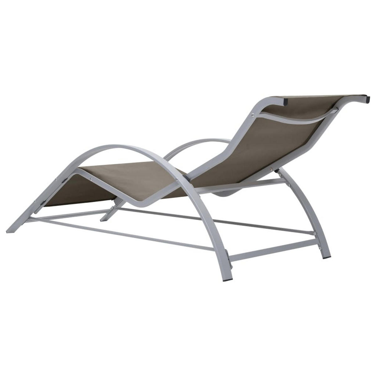 SONNENLIEGE Textilene und Aluminium Taupe - Taupe, Textil (60/66/167cm) - furnicato