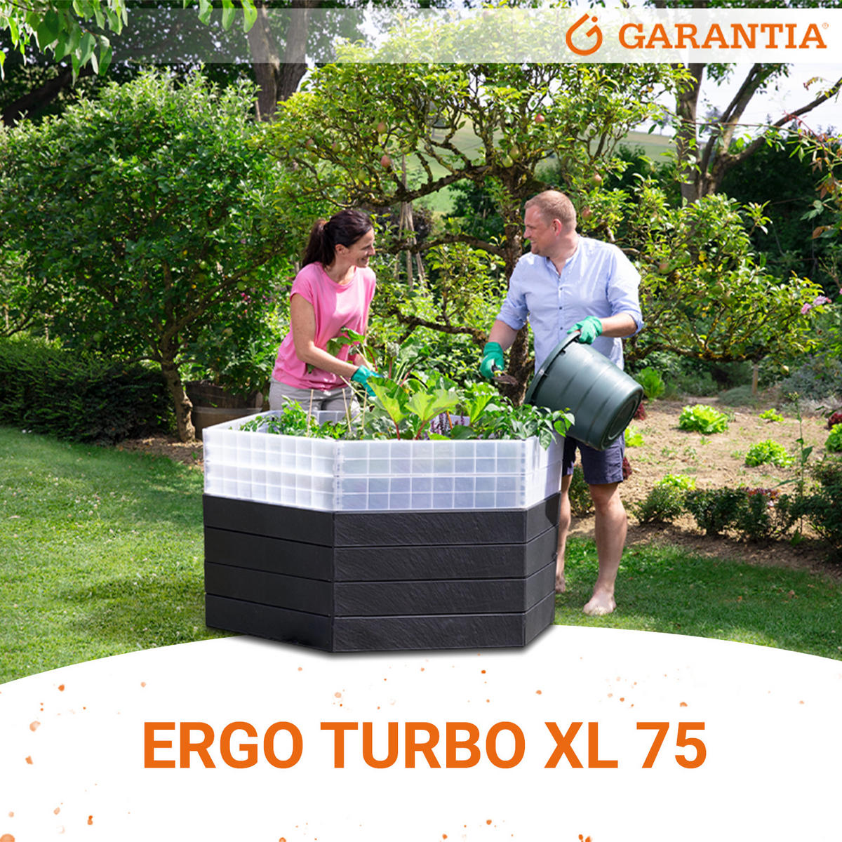 HOCHBEET Turbo XL 75, , inkl. Wassersparsystem - Anthrazit, Kunststoff (145/75/145cm) - GARANTIA
