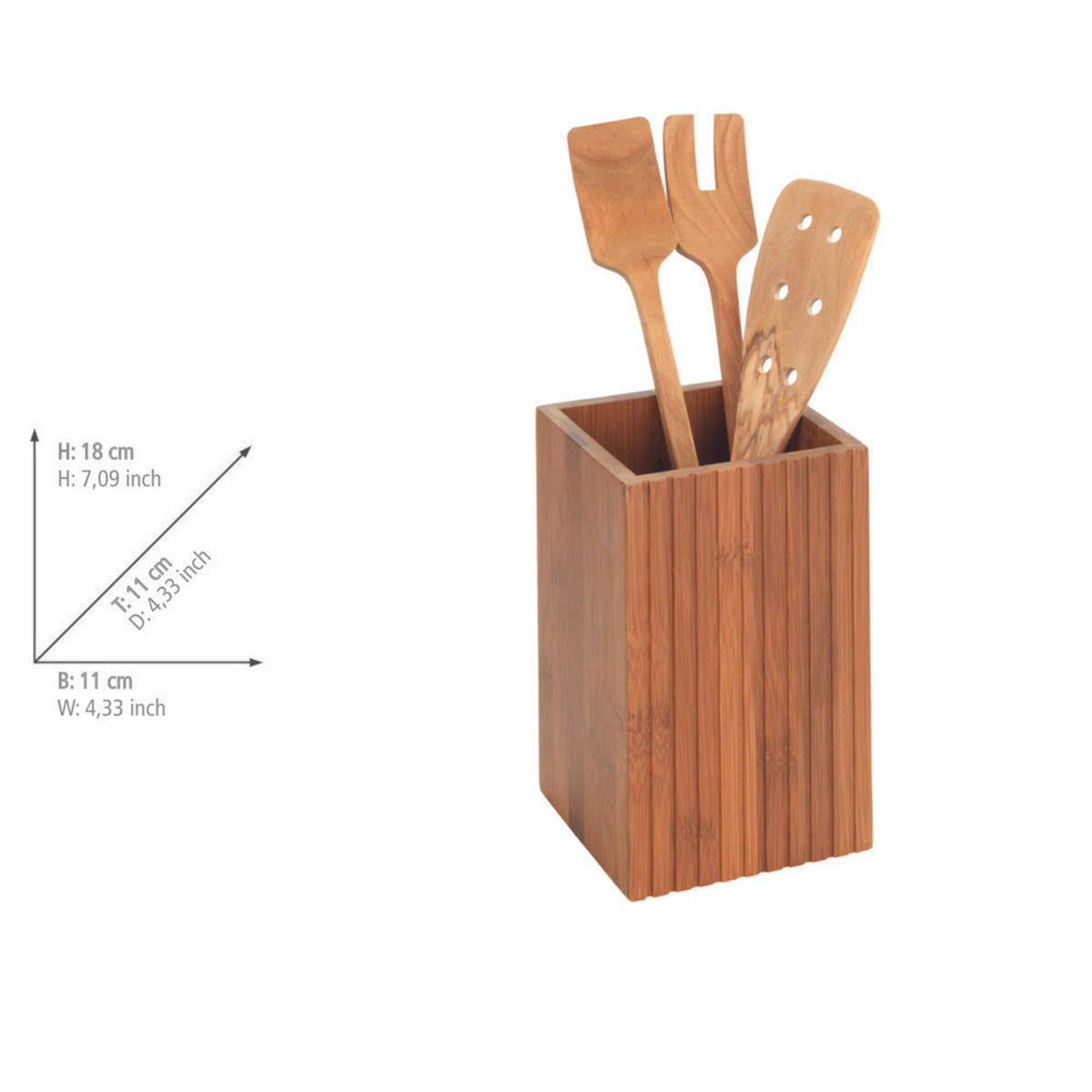 KÜCHENSTÄNDER Bambus Mera - Braun, Naturmaterialien (11/18/11cm)