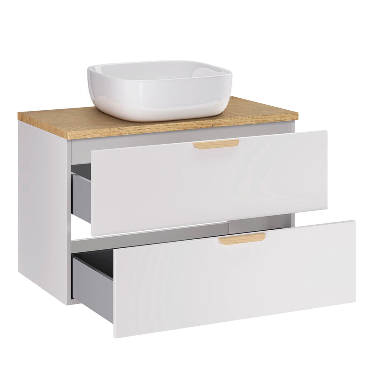 UMIVALNIK 80.6cm Oria Bela - bela, leseni material (80.6/50/46.5cm) - Petits-meubles
