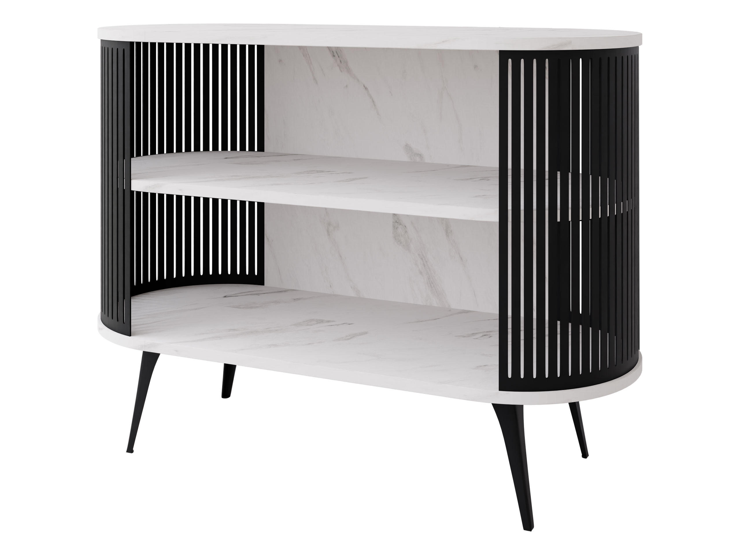 KOMMODE Roenni - Schwarz/Weiß, Holzwerkstoff/Metall (120/90/40cm) - MIRJAN24