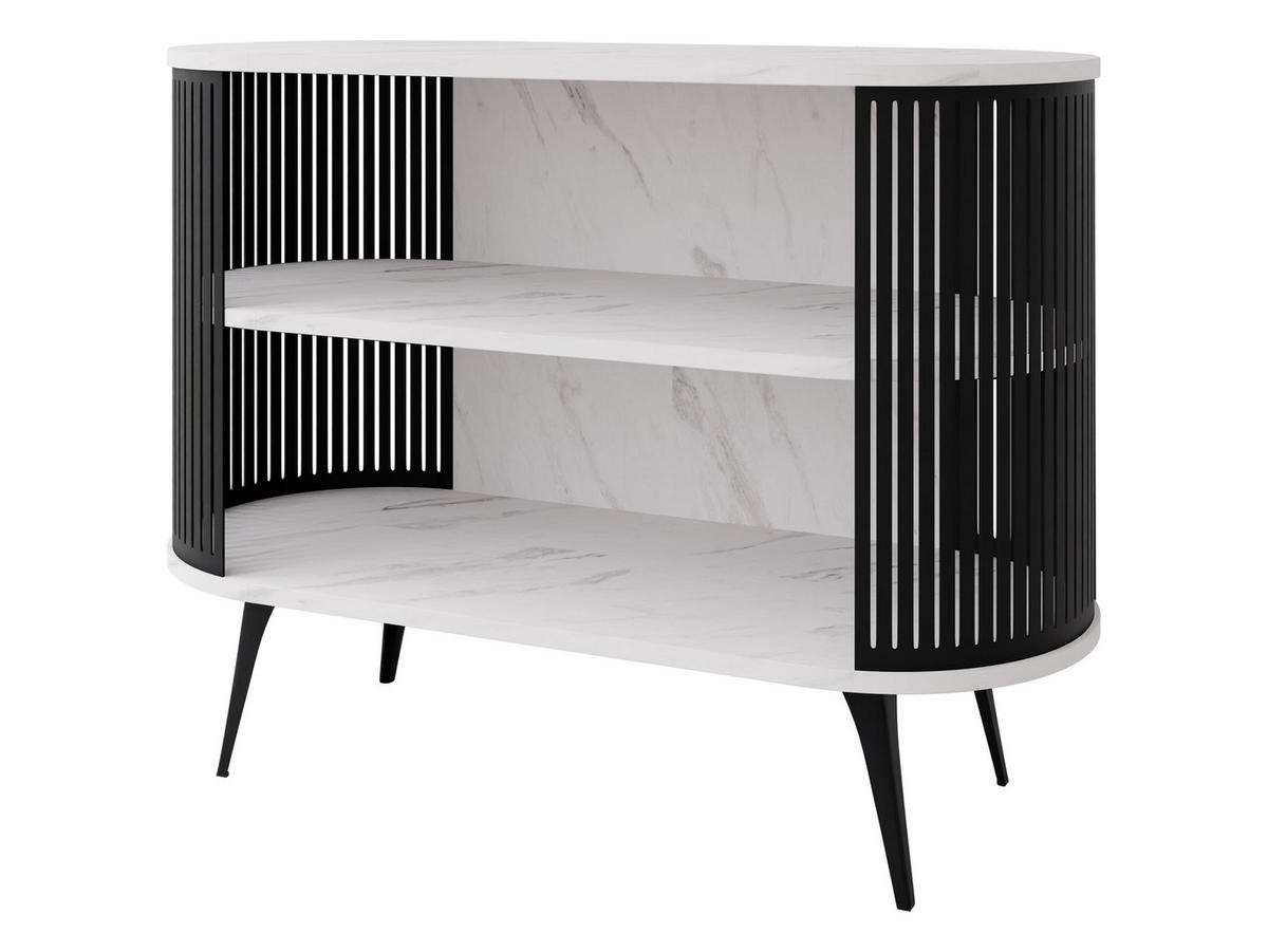 KOMMODE Roenni - Schwarz/Weiß, Holzwerkstoff/Metall (120/90/40cm) - MIRJAN24