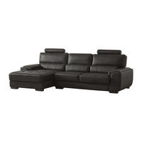 ECKSOFA Leder - Ecke Links - Schwarz - METROPOLITAN II - Schwarz, Leder (275/152cm) - Vente-Unique