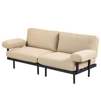 3-SITZER OUTDOOR-SOFA - Beige, Textil/Metall (202/80/84cm) - home24