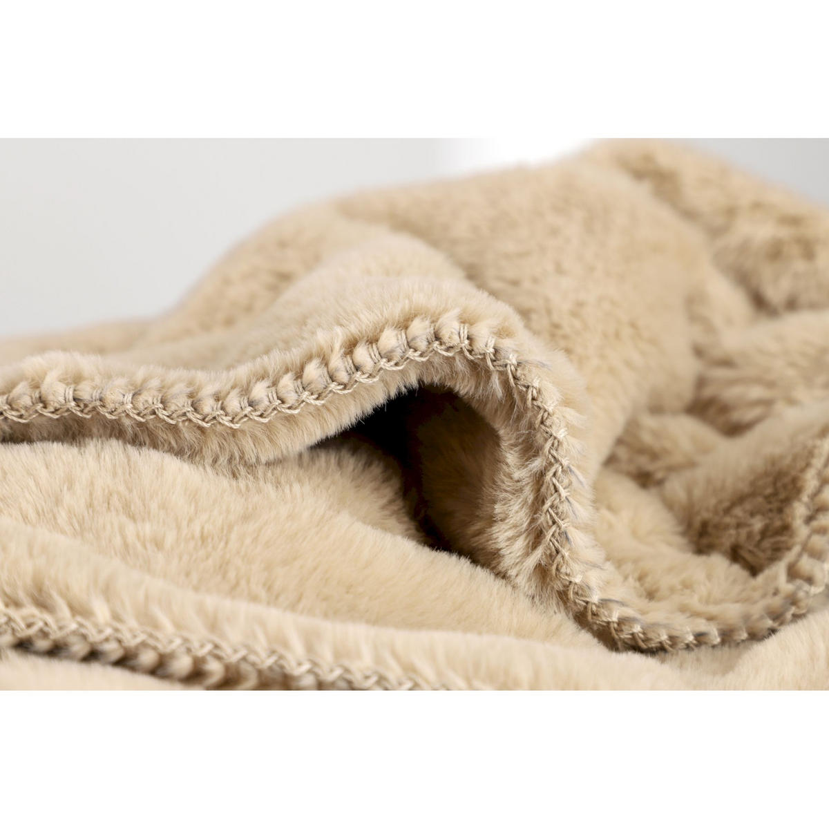 WOHNDECKE ELEGANCE - Beige, Textil (130/170cm) - Schöner Wohnen