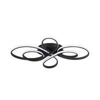 LED-DECKENLEUCHTE Alaric 80/50/8.5 cm - Schwarz, Metall (80/50/8.5cm) - Nettlife