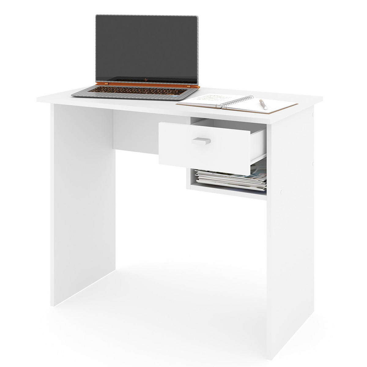 SCHREIBTISCH Colin Weiß 90 x 50 cm - Weiß, Holzwerkstoff (50/90/74.6cm) - Vicco