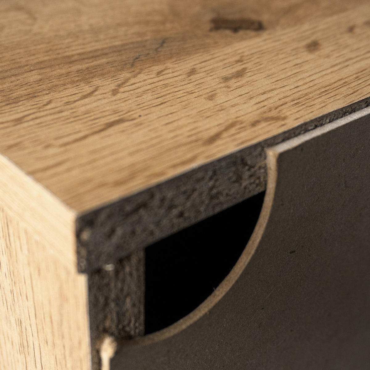 SIDEBOARD Moderner Schuhschrank 80.5x35x109.5 Verstellbare Einlegeböden - Naturfarben, Holzwerkstoff (35/109.5/80.5cm) - FLIEKS