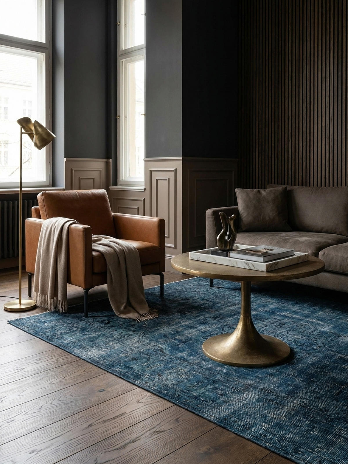 COUCHTISCH Klein Gold Metall Rund 60x60x46,5 cm Modern - Goldfarben, Metall (60/60/47cm) - KADIMA DESIGN