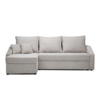 SOFA L FORM Ecksofa Beige 224 x 144 cm inkl. Stauraum - Beige, Holz (224/144cm) - VitaliSpa