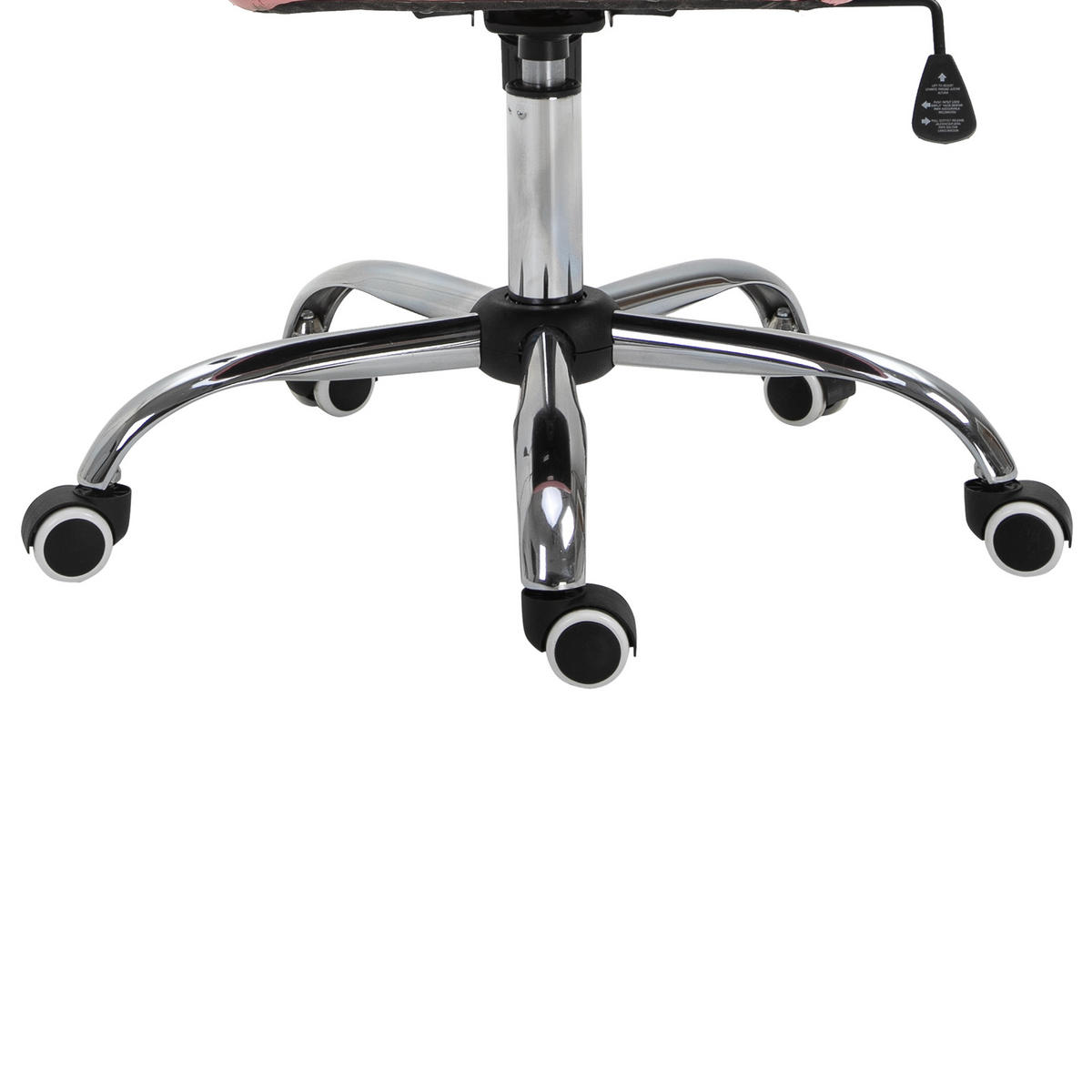 BÜROSTUHL DE-05064 Höhenverstellbar, Kunstlederoptik & Diamantknöpfe Rosa - Rosa, Metall (60.5/103/59.5cm) - ComfortXL