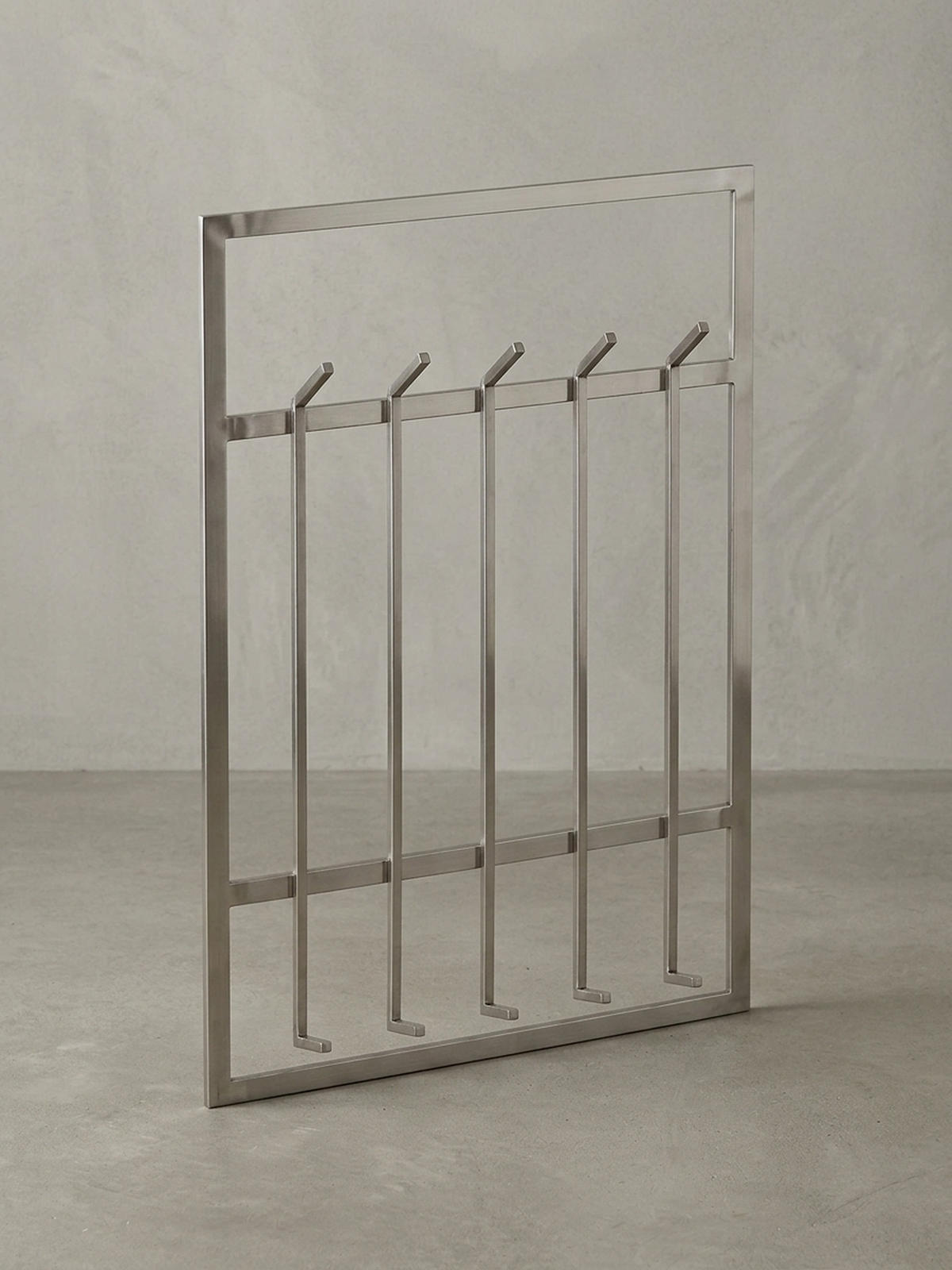 WANDGARDEROBE Metall Silber Modern 60x100x7,5 cm schlichtes Design - Silberfarben, Metall (60/100/8cm) - KADIMA DESIGN