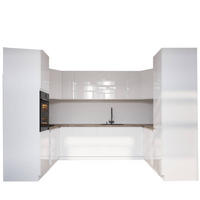 ECKKÜCHE 230 x 320 × 230 cm- Aspen K102-M780 - in Weiß /Hochglanz - Weiß, Holz/Holzwerkstoff (320/212/230cm)