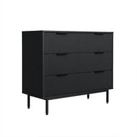 KOMMODE NYLA - Schwarz, 90 x 80 cm - Schwarz, Holzwerkstoff (90/80/42cm) - Home Deluxe