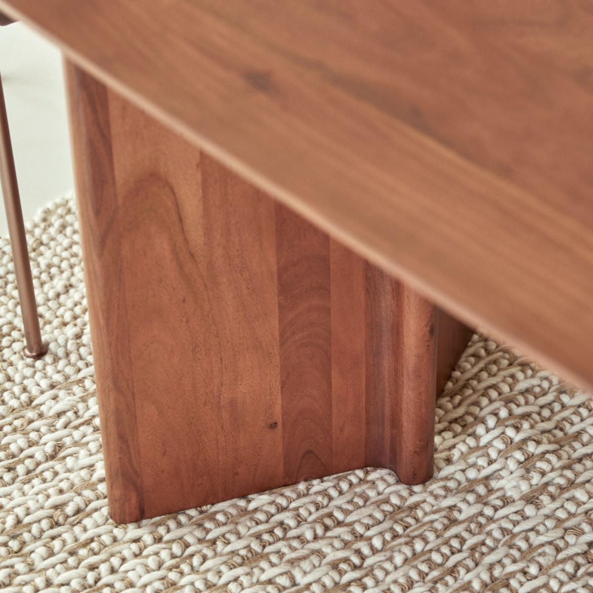 TISCH Suzanne Braun aus Akazie - Braun, Holz (90/200/75cm) - Tikamoon