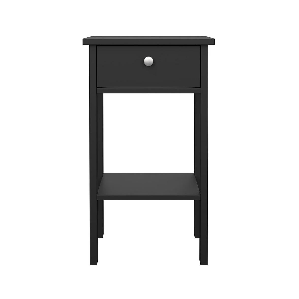 NACHTTISCH, Madrid, Schwarz, Holzwerkstoff, 40 x 35 x 71 cm - Schwarz, Holzwerkstoff (40/71/35cm) - ebuy24