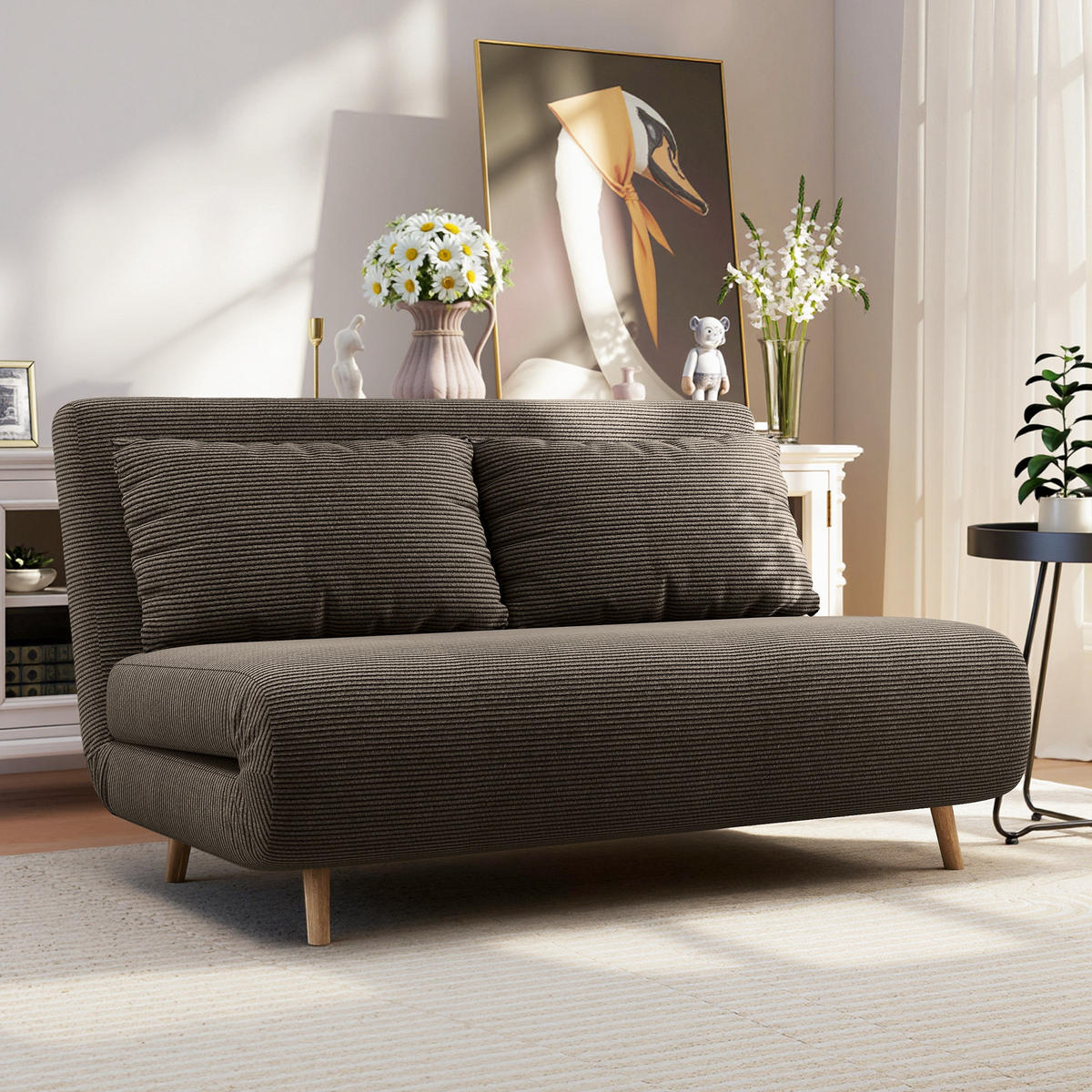2-SITZER Sofa Braun 141.0/90.0/81.0 cm - Braun, Textil (90/81/141cm)