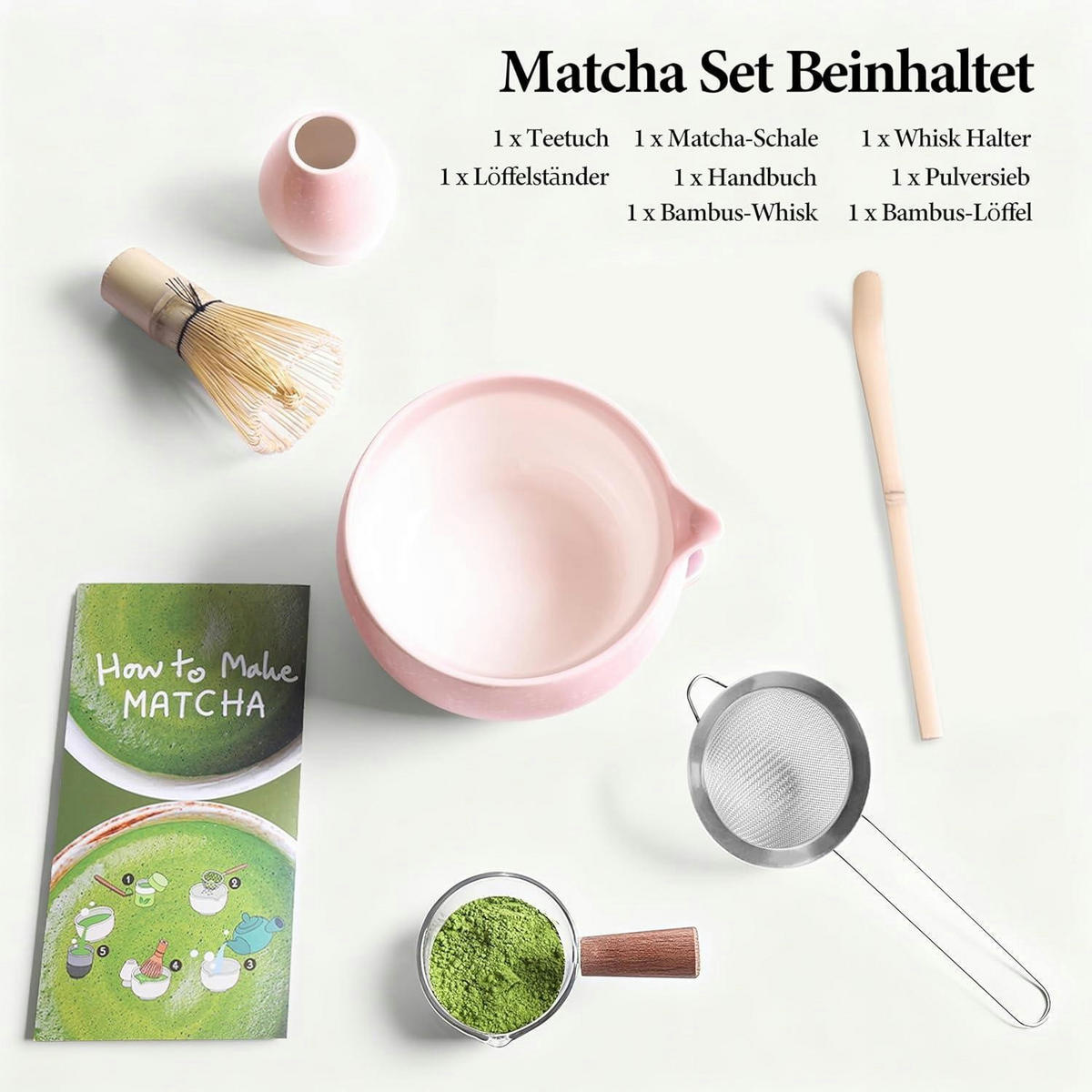 MATCHA Set 5-teiliges Set Rosa - Rosa, Keramik (15/10/15cm)