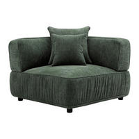 SESSEL mit gerader Rückenlehne - 1 Person - stoff - grün Lelaco - Grün, Textil (102/74/102cm) - Vente-Unique