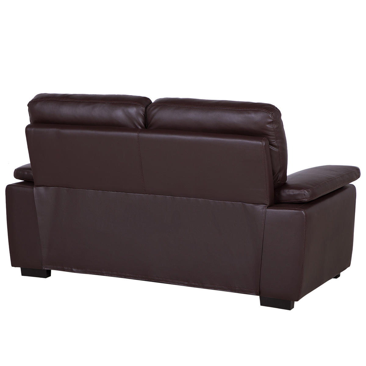2-SITZER-SOFA Kunstleder Braun Vogar - Dunkelbraun, Kunststoff/Textil (156/90/74cm) - Beliani