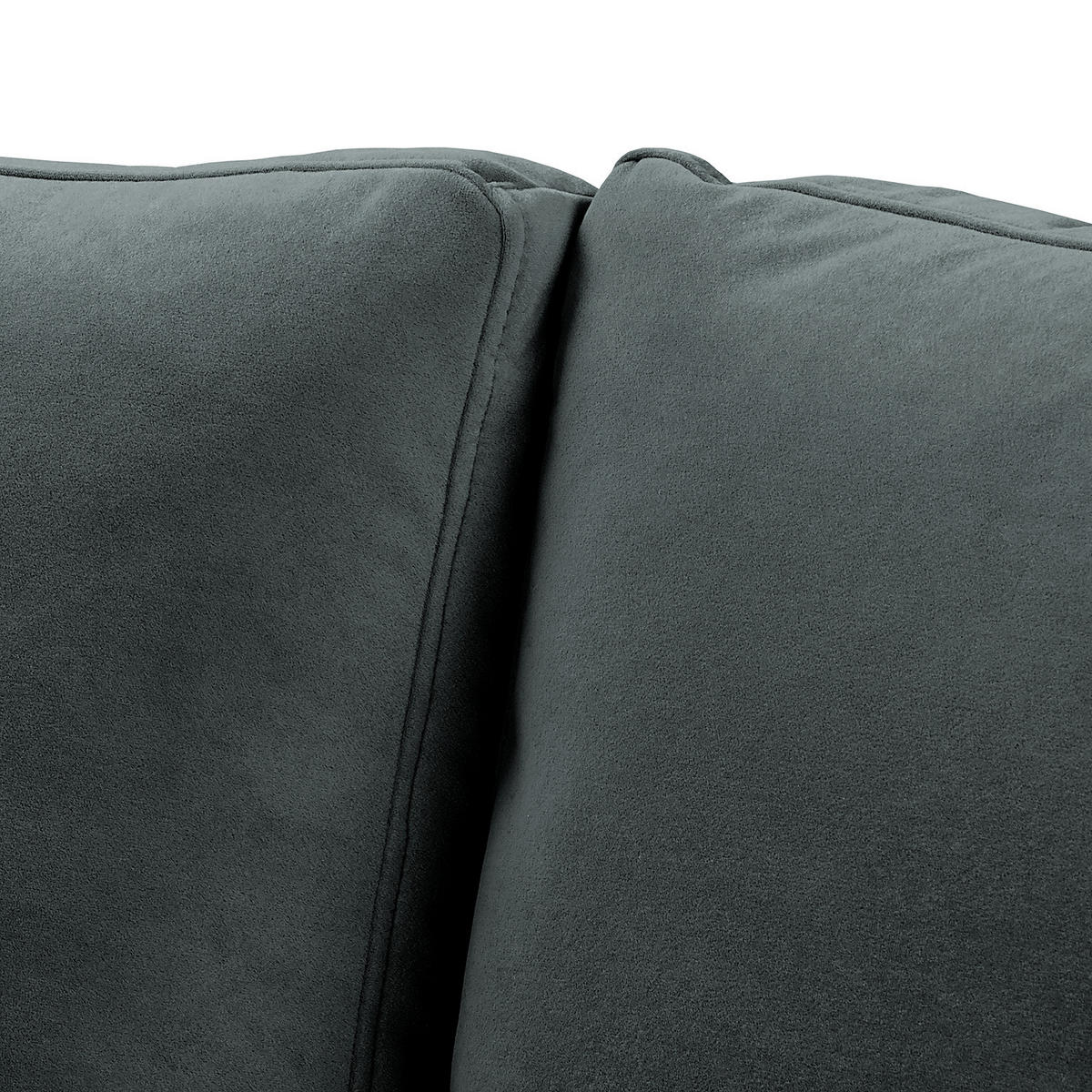 2-SITZER SOFA - Samt - Anthrazit, Textil (150/80/86cm) - home24