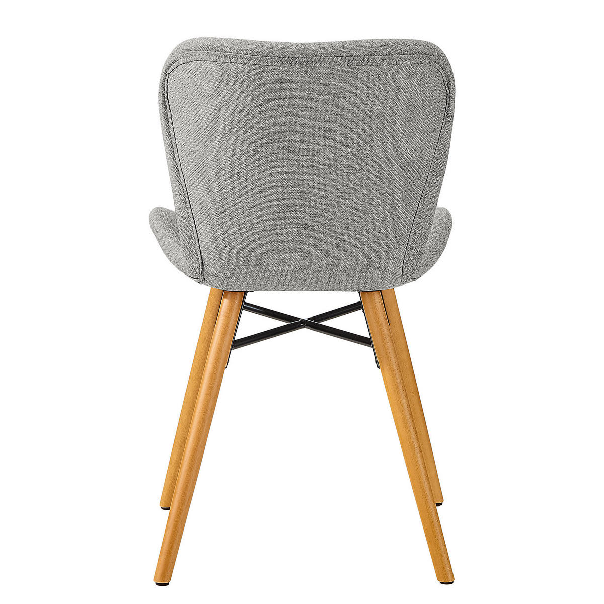 POLSTERSTUHL - Buchefarben/Hellgrau, Textil (47/83/53cm) - home24