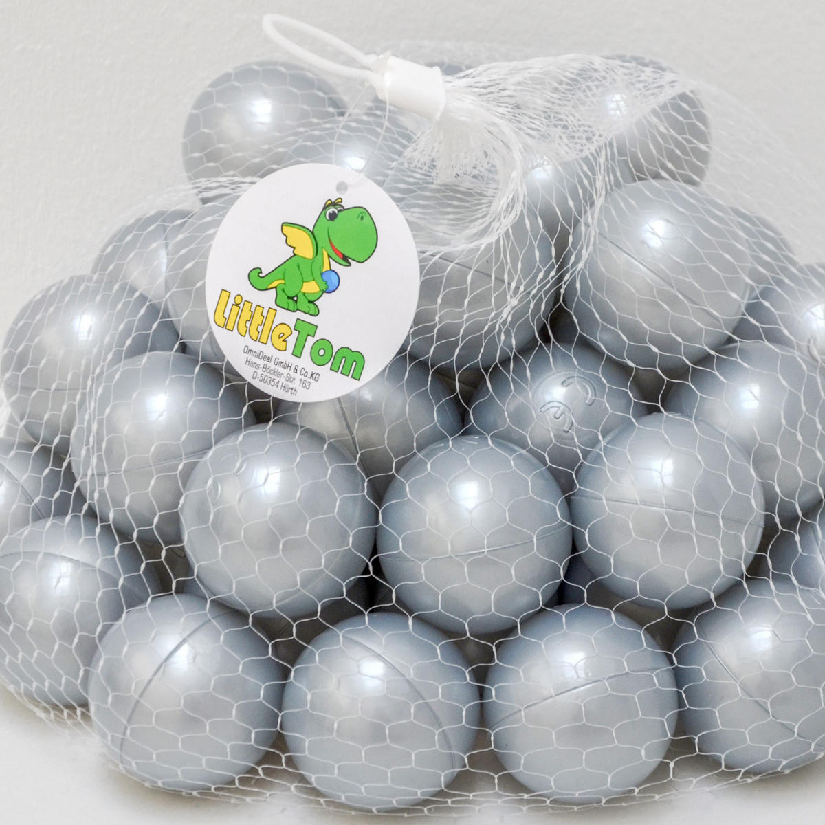BÄLLEBAD-BÄLLE 50 Stück, Siber/Grau, 5.5 cm - Silberfarben, Kunststoff (5.5/5.5/5.5cm) - Littletom