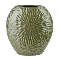 VASE Lettu grün 25/12/26 cm Keramik - Grün, Keramik (26cm) - Mondex