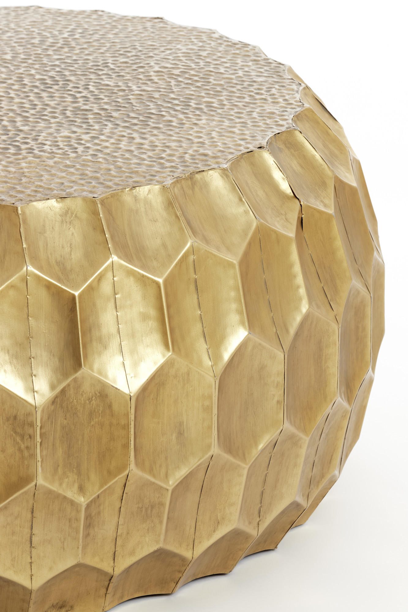 COUCHTISCH Kalan Gold Ø85/42 cm - Goldfarben, Metall (85/85/42cm) - Light & Living