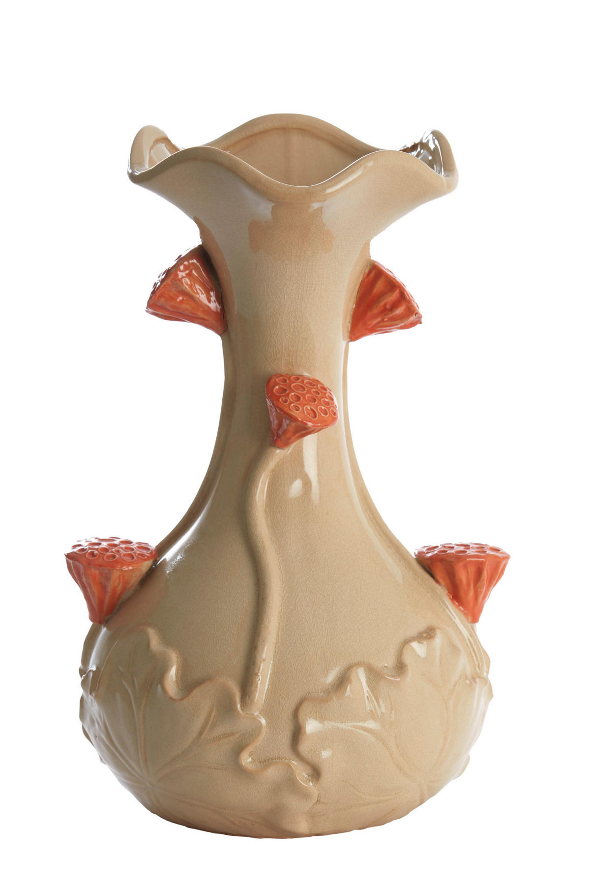 VASE Odali Weiß Ø24/40 cm - Weiß, Keramik (40cm) - Light & Living