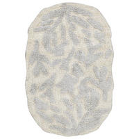 BADEMATTE Grau 60 x 90 cm Derik - Beige/Grau, Textil (60/90cm) - Beliani