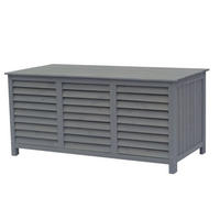 GARTENSCHRANK - GARTENTRUHE macao Grau - Grau, Holz (64/60/130cm) - Habitat Garten