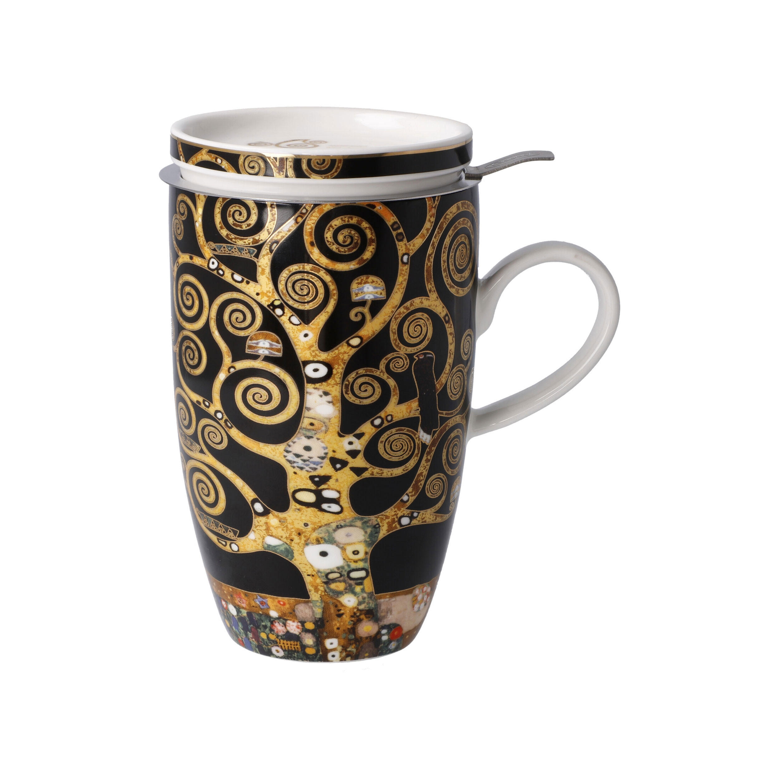 TEETASSE Gustav Klimt - Der Lebensbaum, Fine Bone China, 450 ml - Multicolor, Keramik (0.45L) - Goebel