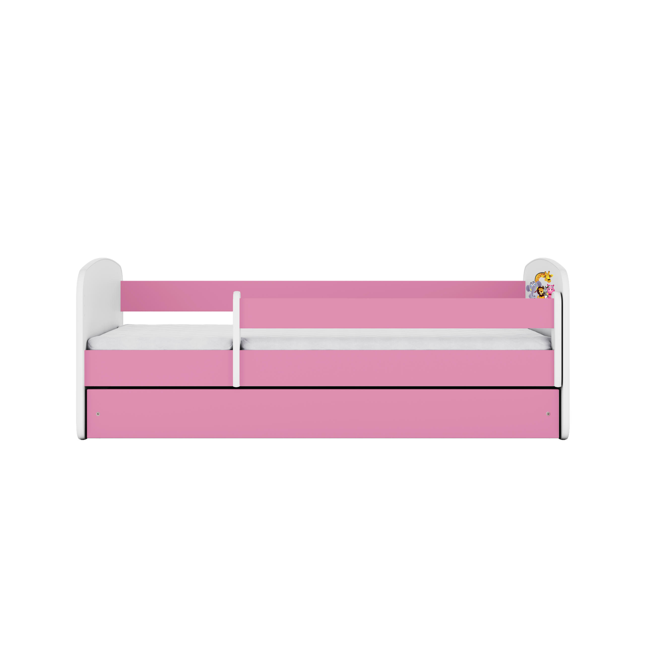 KINDERBETT Zoo mit Schublade 160/80 90/61/164 - Rosa, Holzwerkstoff (80/160cm) - RAUMHIRSCH FURNITURE