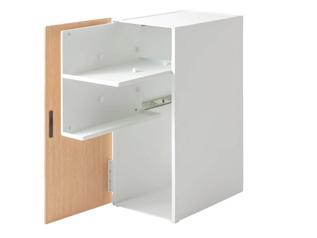 SPIELEKONSOLEN-SCHRANK Tower weiß 24/60/36 cm - Weiß, Metall (36/60/24cm) - Yamazaki