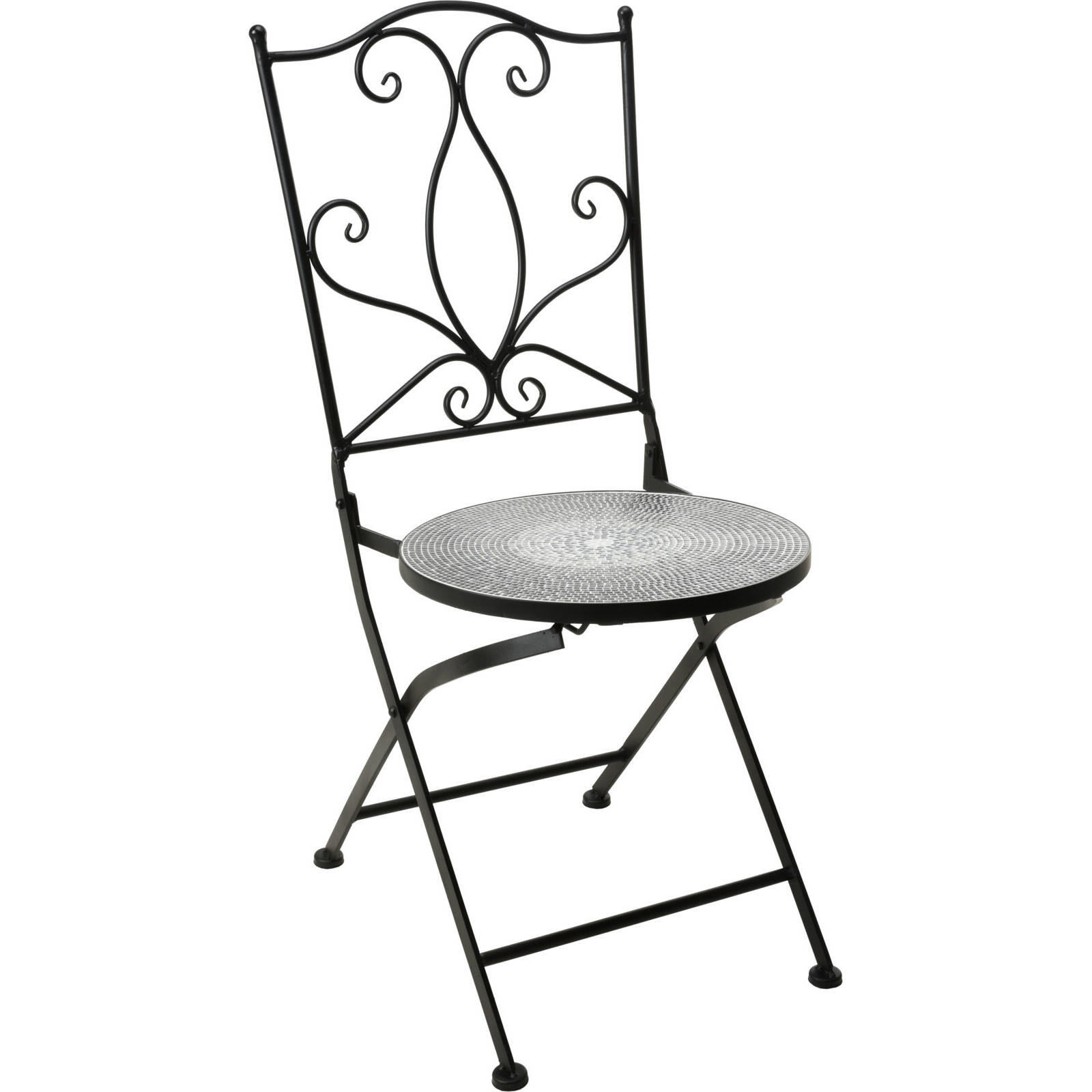 ŽIDLE - černá, Konvenční, kov/keramika (41/100/12,5cm)