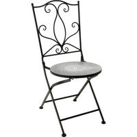 ŽIDLE - černá, Konvenční, kov/keramika (41/100/12,5cm)