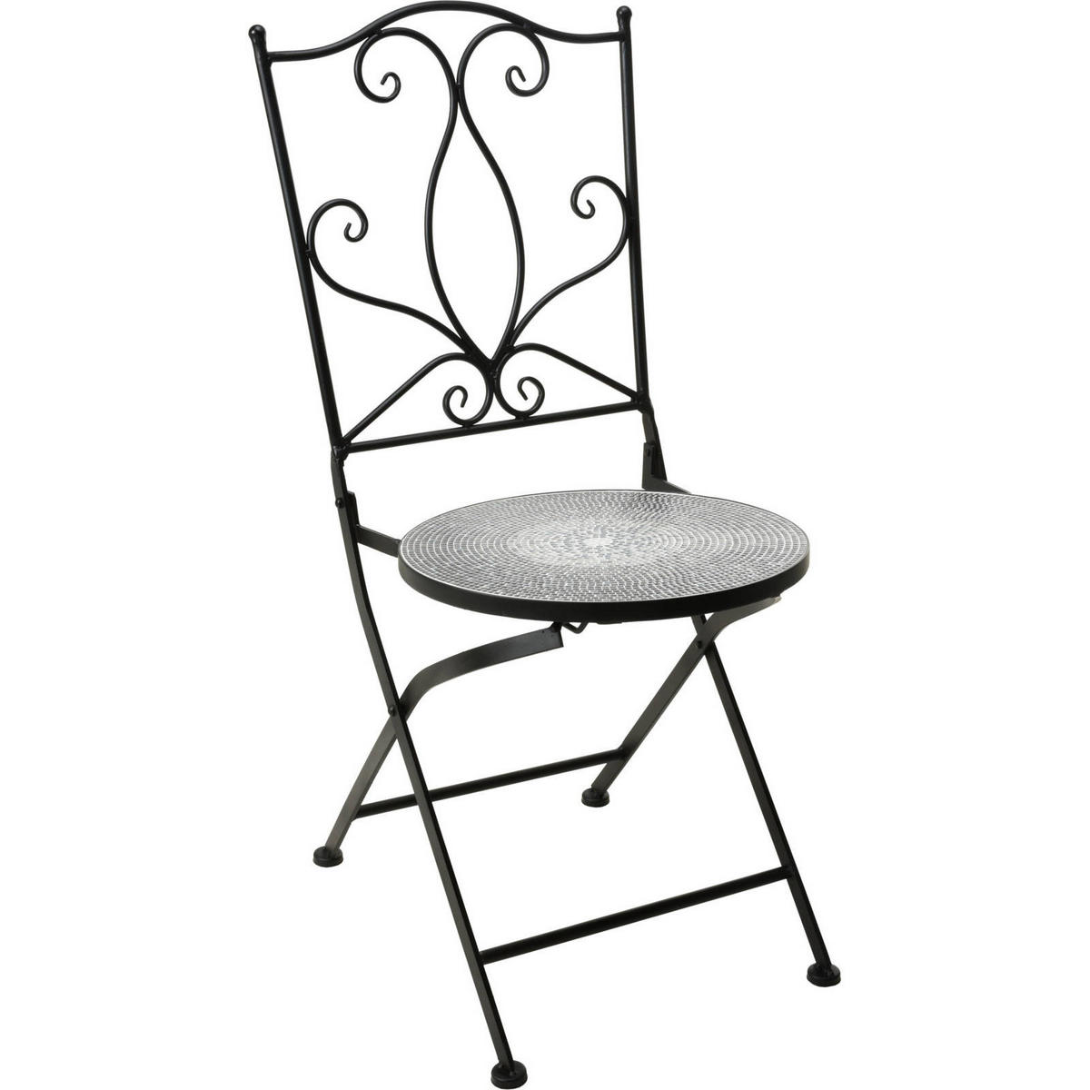 ŽIDLE - černá, Konvenční, kov/keramika (41/100/12,5cm)