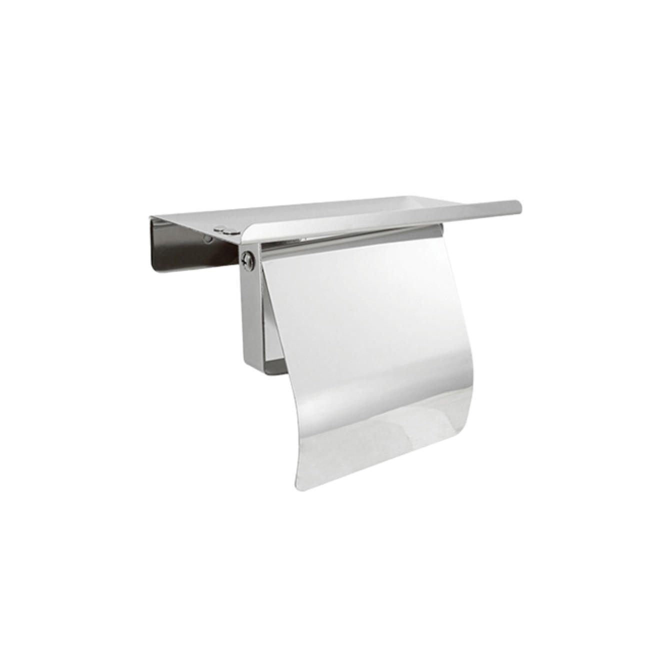 TOILETTENPAPIERHALTER，EDELSTAHL 304, Wandmontage. - Silberfarben, Metall (10/15/18cm)