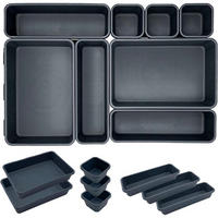 SCHUBLADEN Organizer 8-teiliges Set aus Kunststoff in Grau - Grau, Kunststoff (23.4/2/4.6cm)