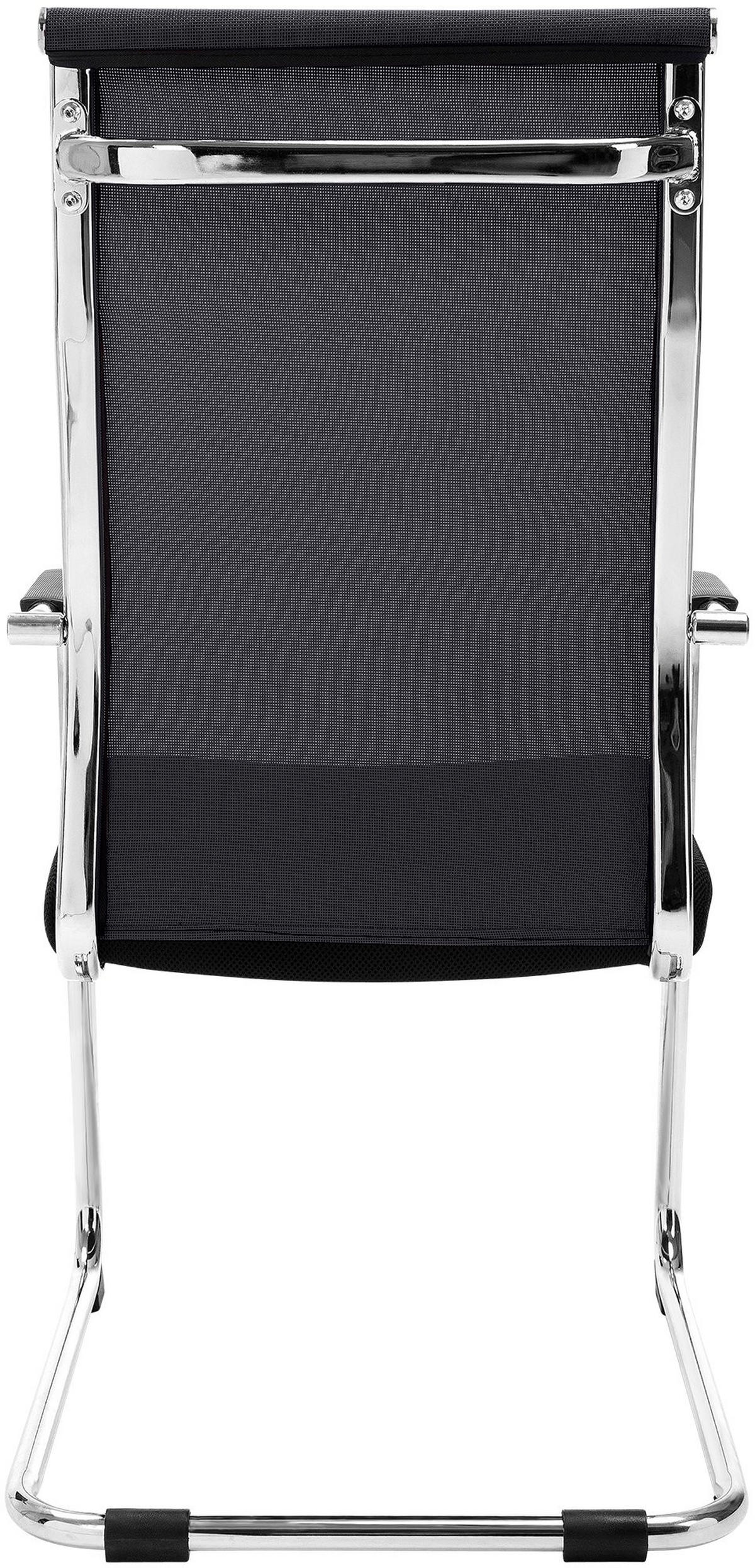 BESUCHERSTUHL Dakar Kunstleder Schwarz Konferenzstuhl Bürostuhl - Schwarz, Leder (54/107/65cm) - DELUKE