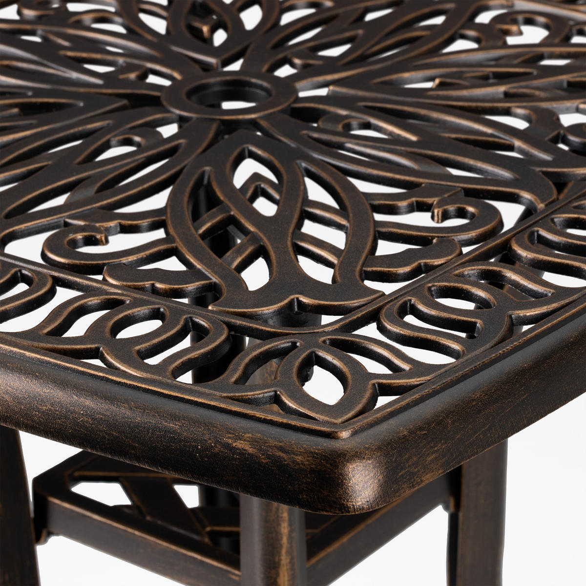 GARTENTISCH - Multicolor, Kunststoff/Metall (53.5/53.5/53cm) - Relaxdays