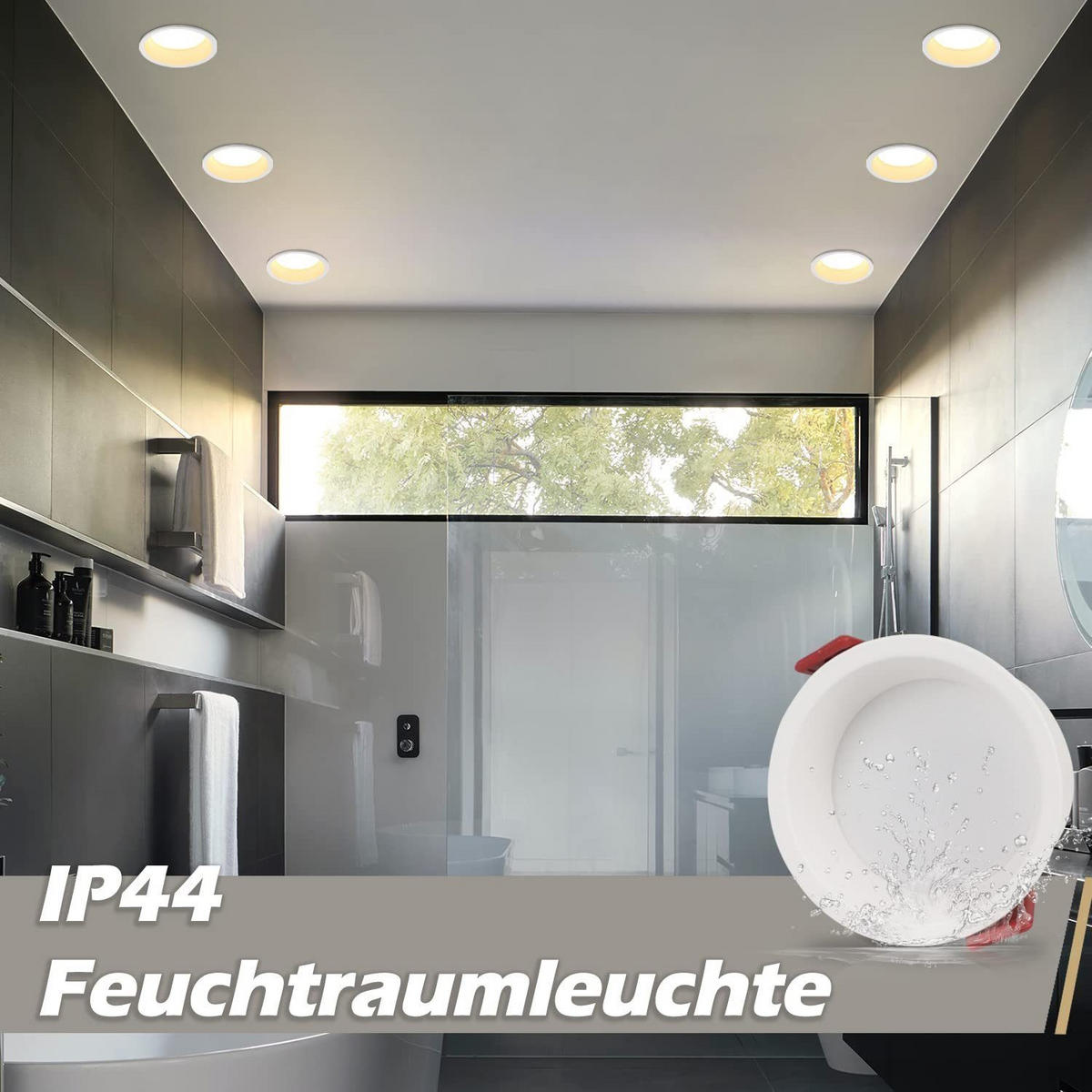 EINBAUSTRAHLER Adelmo II 8.1/6.6/4.3cm - Weiß, Metall (8.1/6.6/4.3cm) - Nettlife