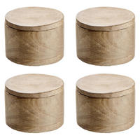 GEWÜRZDOSE (4er Set) Mango Days - Braun, Holz (9/8/9cm) - Butlers