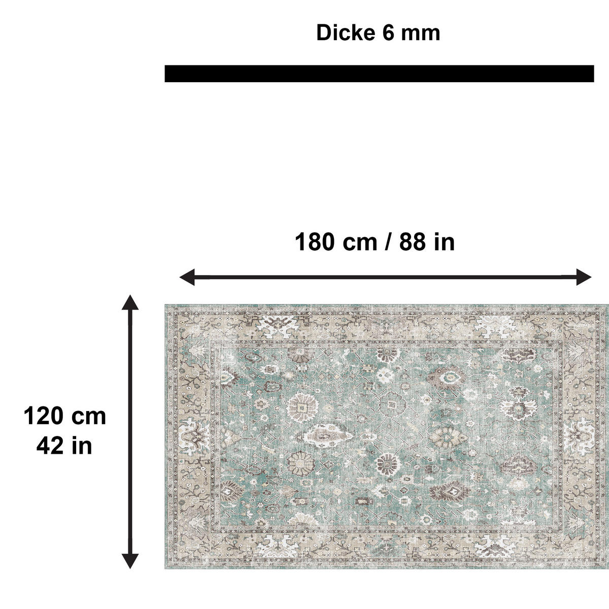 TEPPICH Zuleo 120x180 cm - Multicolor, Textil (120/180cm) - Bamyum