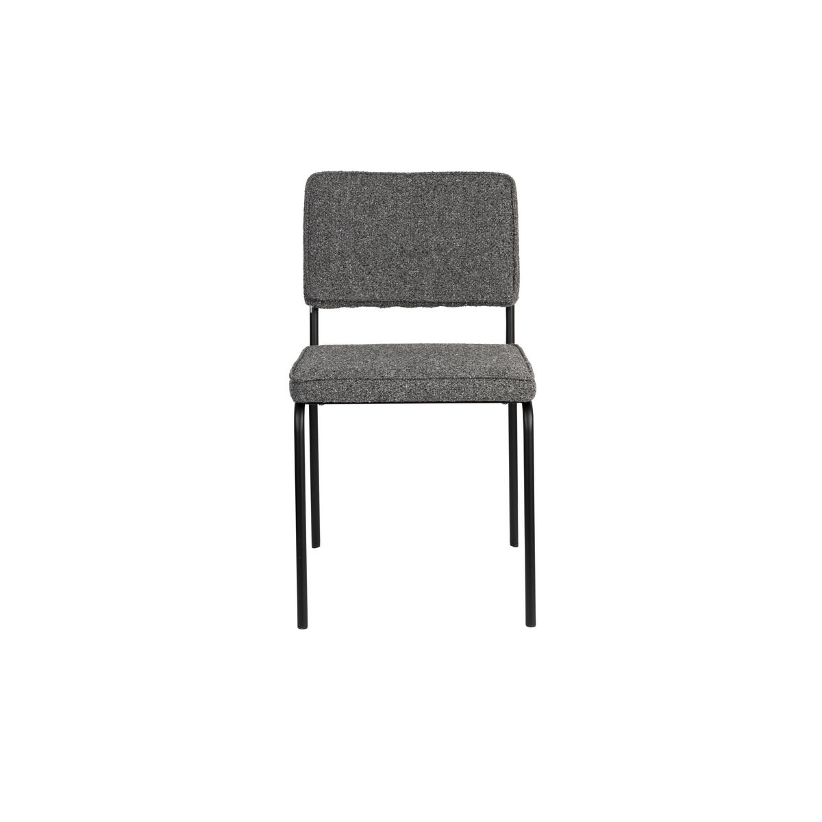 ESSZIMMERSTUHL Buddy Schwarz - 2 er Set - Schwarz, Textil (48/85/57cm) - Zuiver