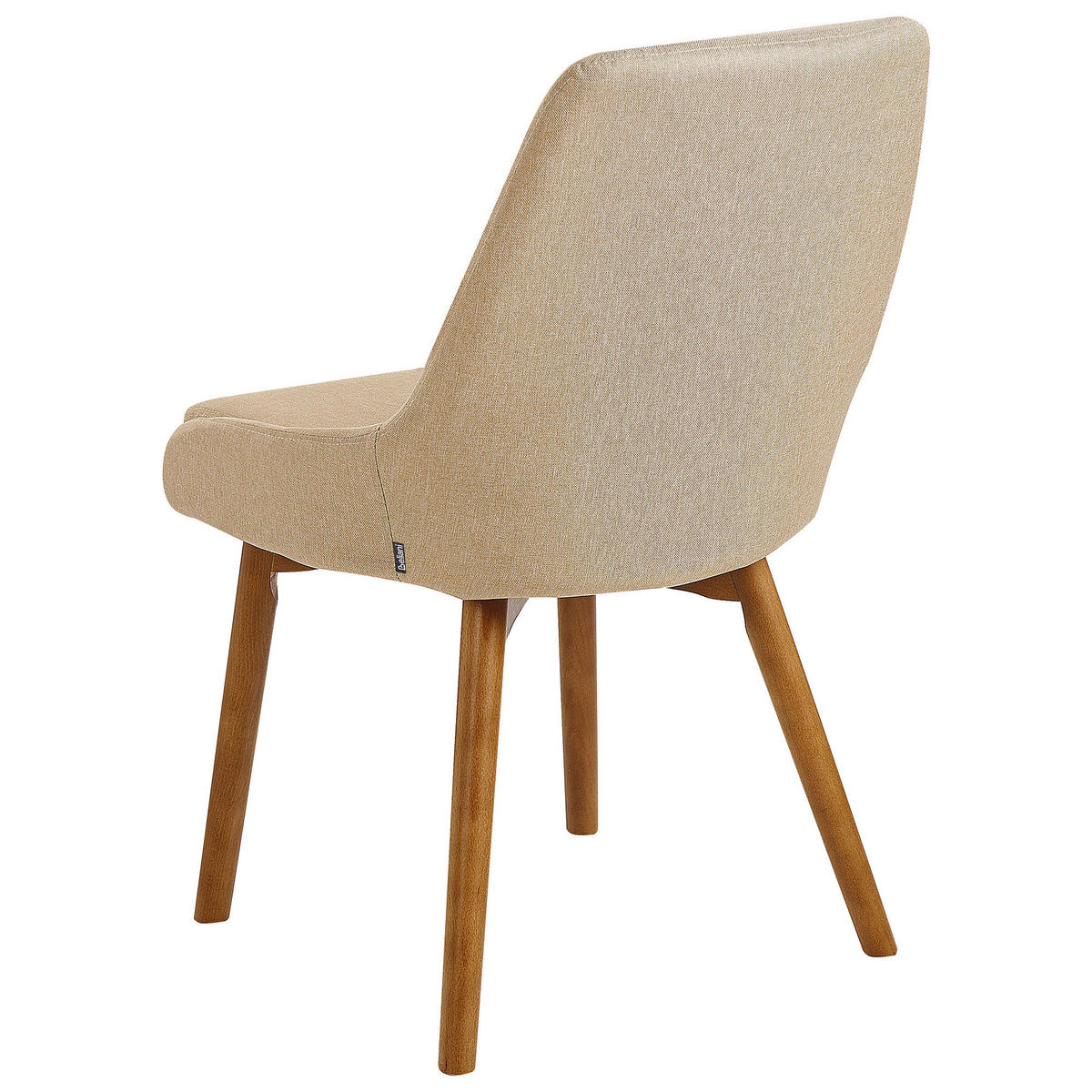 MATSTOL set om 2 klädsel beige Melfort - Beige, Trä/Textil (49/82/58cm) - Beliani