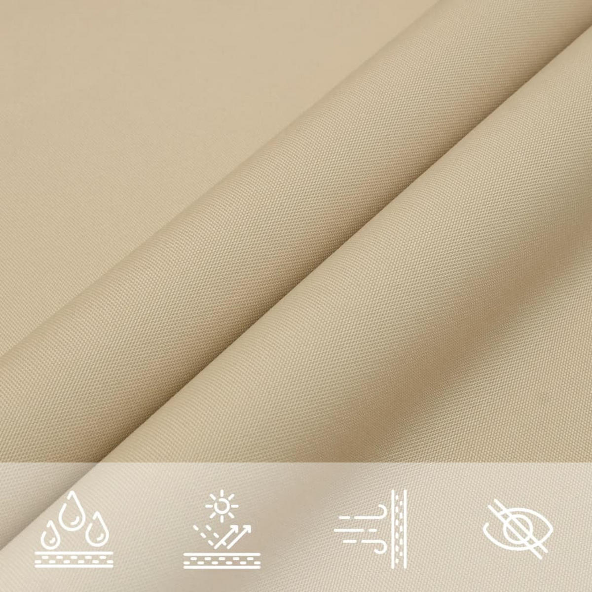 SONNENSEGEL Oxford-Gewebe Dreieckig 6x6x6 m Beige - Beige, Textil (600/600cm) - furnicato