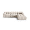SOFA modular Bellis aus 3D-Stoff leichtes beige 4 Sitzplätze - Creme, Textil (188/70/282cm) - Micadoni