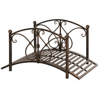 GARTENBRÜCKE,METALL Vintage floral,schwarz - Braun, Metall (99/68/53cm) - Vallsero